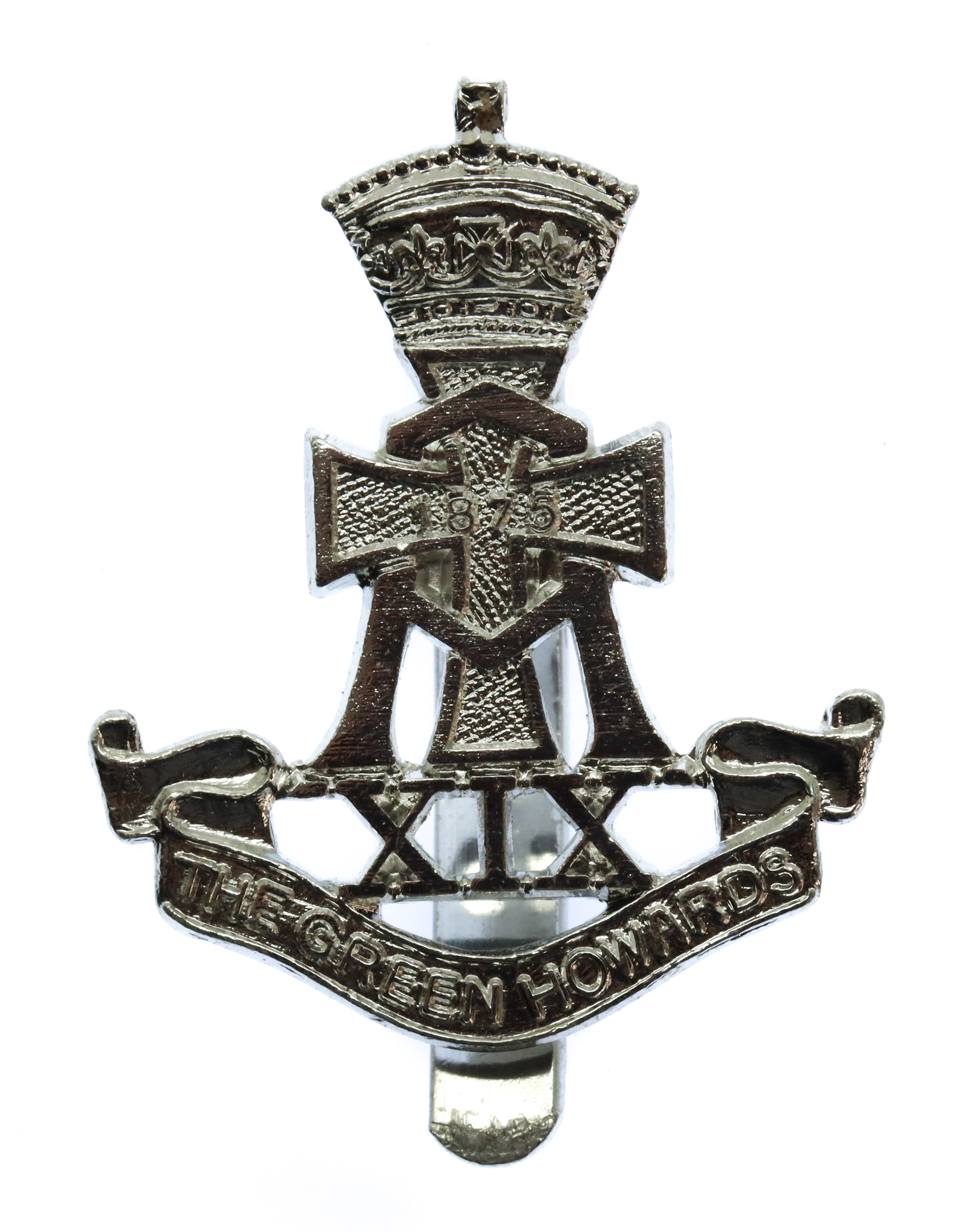 Green Howards (Yorkshire Regiment) Anodised (Staybrite) Cap Badge 