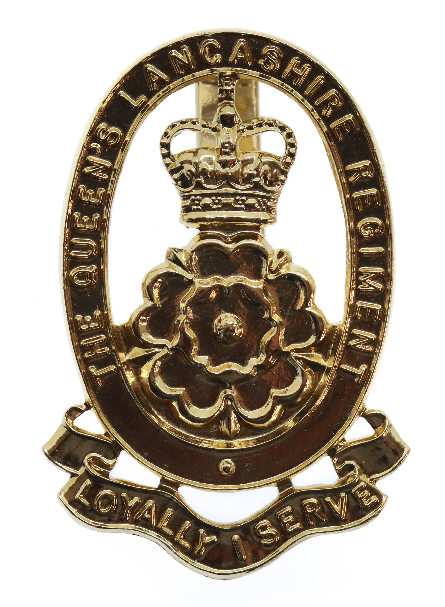 Queen's Lancashire Regiment Anodised (Staybrite) Cap Badge