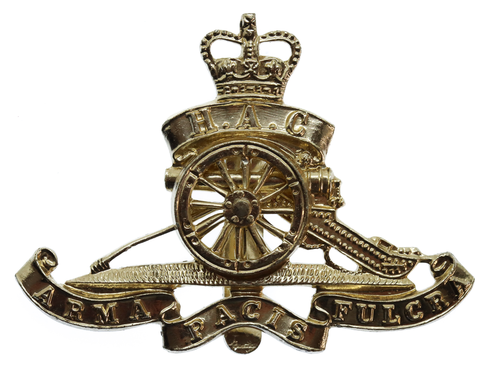 Honourable Artillery Company (H.A.C.) Anodised (Staybrite) Cap Badge