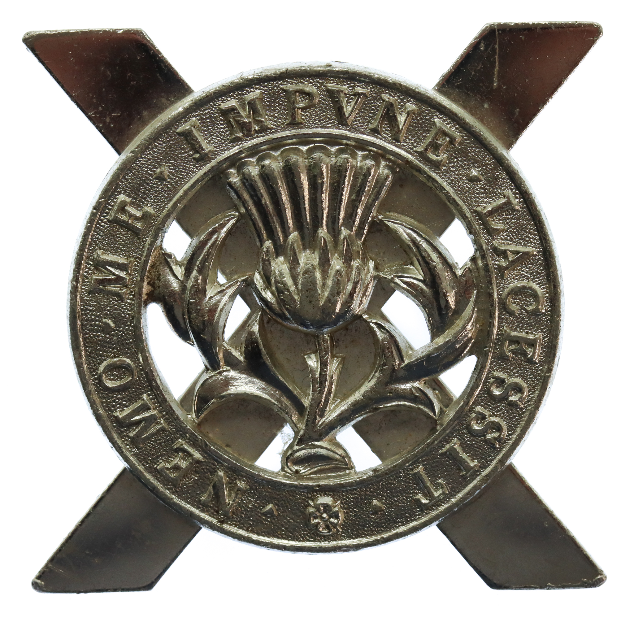 Lowland Brigade Anodised (Staybrite) Cap Badge