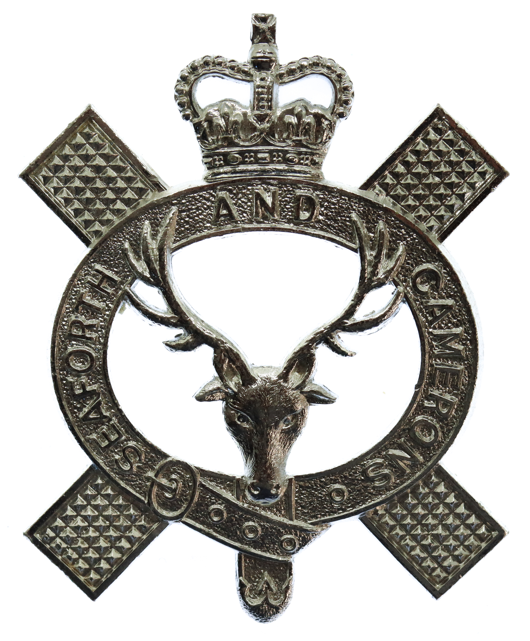 Queen's Own Highlanders (Seaforth and Camerons) Anodised (Staybrite) Cap Badge