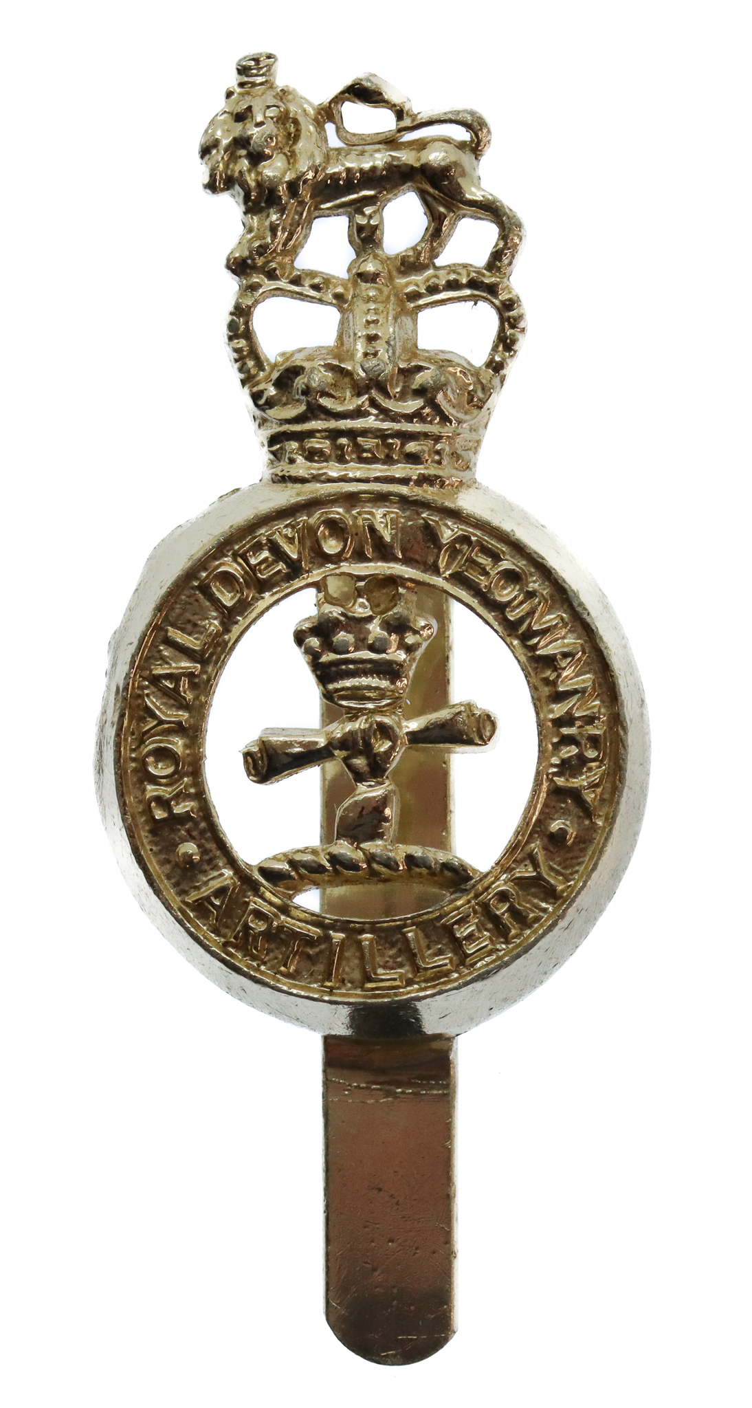 Royal Devon Yeomanry Artillery Anodised (Staybrite) Cap Badge