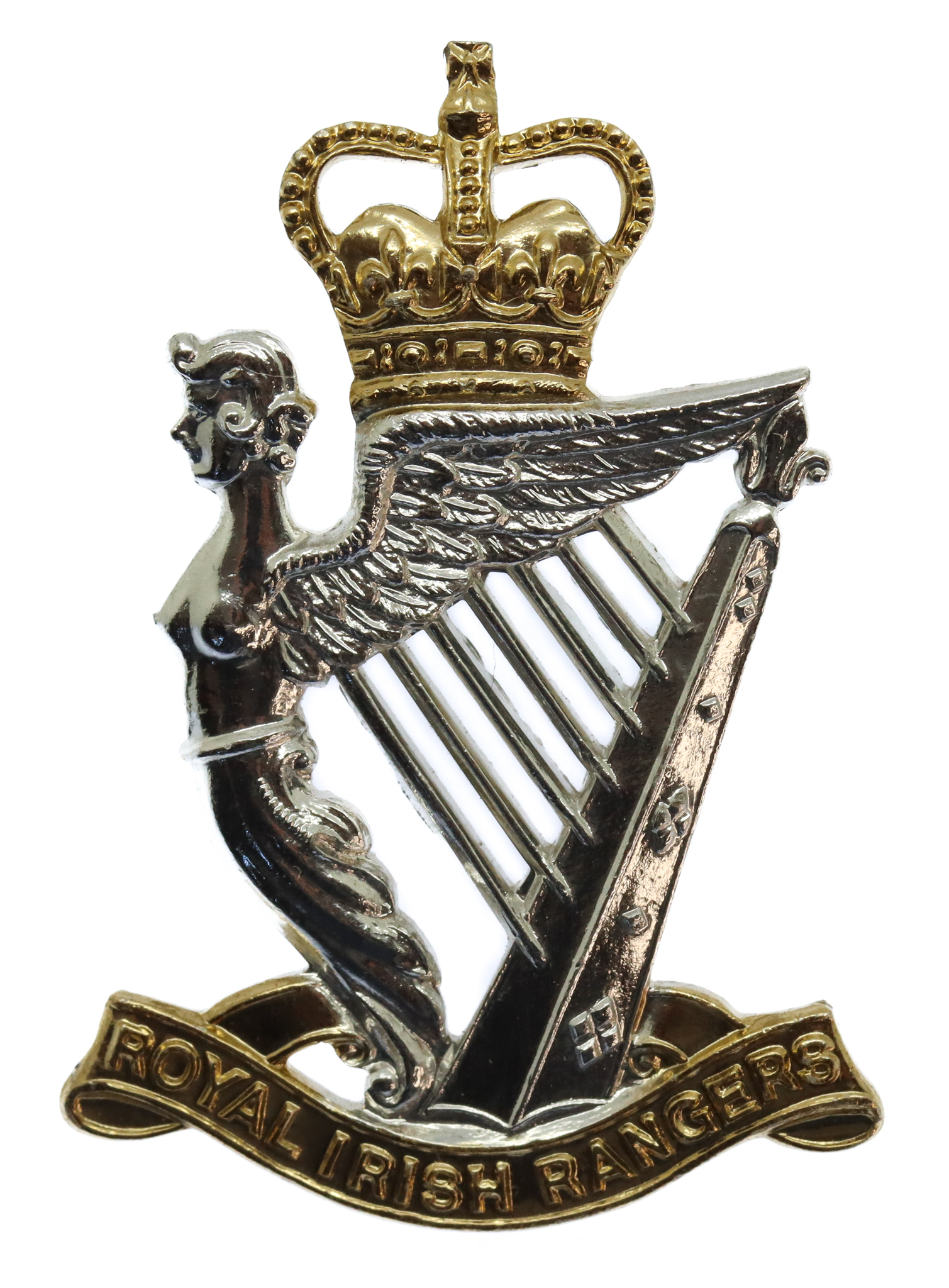 Royal Irish Rangers Anodised (Staybrite) Cap Badge