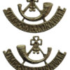 Pair of Somerset & Cornwall Light Infantry (Bugle/SOMERSET&CORNWALL) White Metal Shoulder Titles