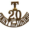 20th County of London Bn. (Blackheath & Woolwich) London Regiment (T/20/LONDON) Shoulder Title
