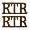 Pair of Royal Tank Regiment (R.T.R.) Shoulder Titles