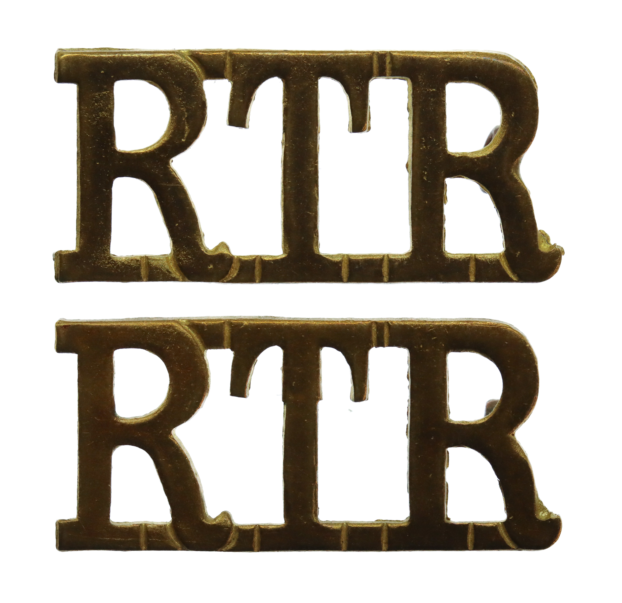 Pair of Royal Tank Regiment (R.T.R.) Shoulder Titles