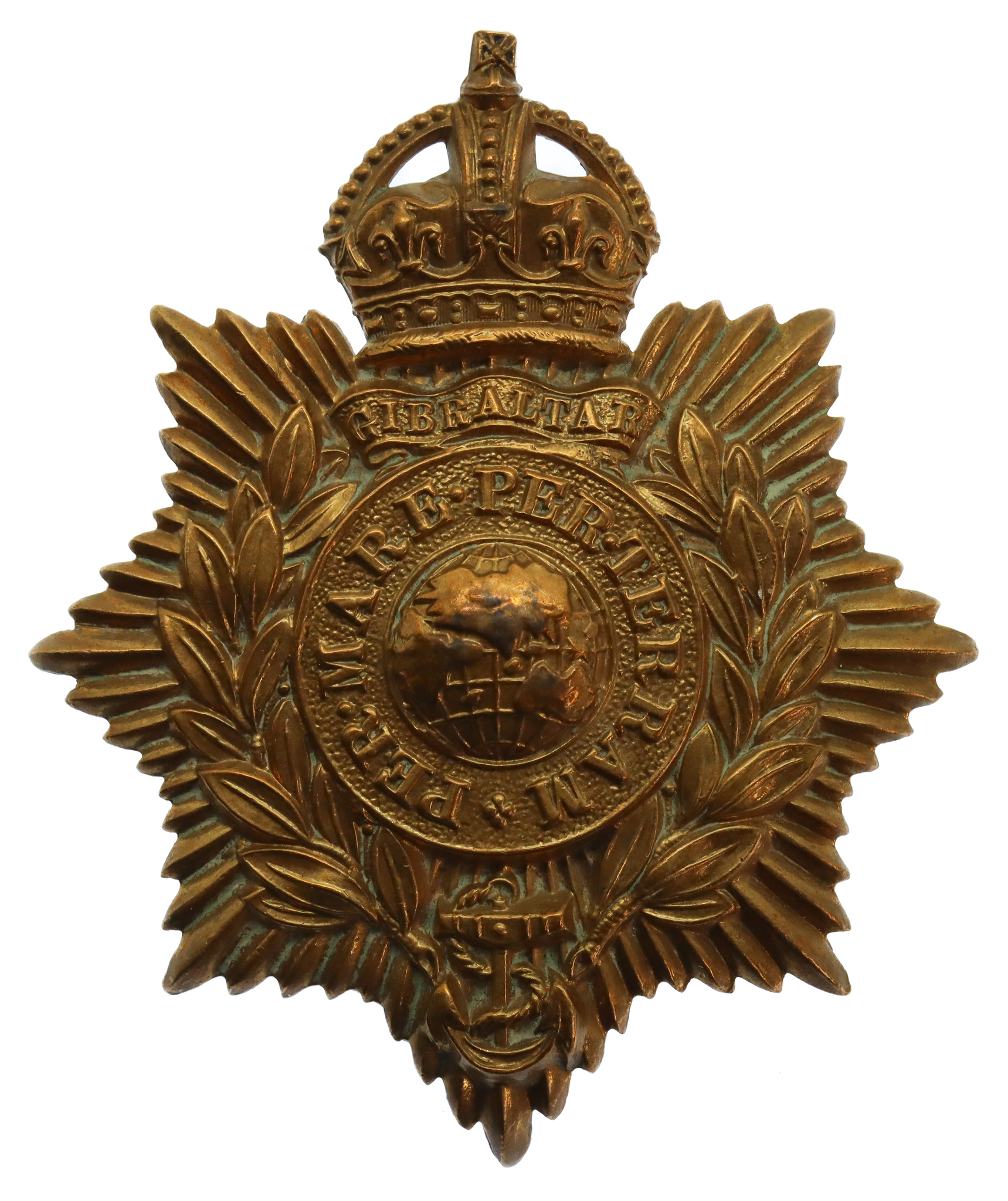 Royal Marines Helmet Plate - King's Crown