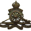Royal Artillery Officer's Service Dress Cap Badge - King's Crown