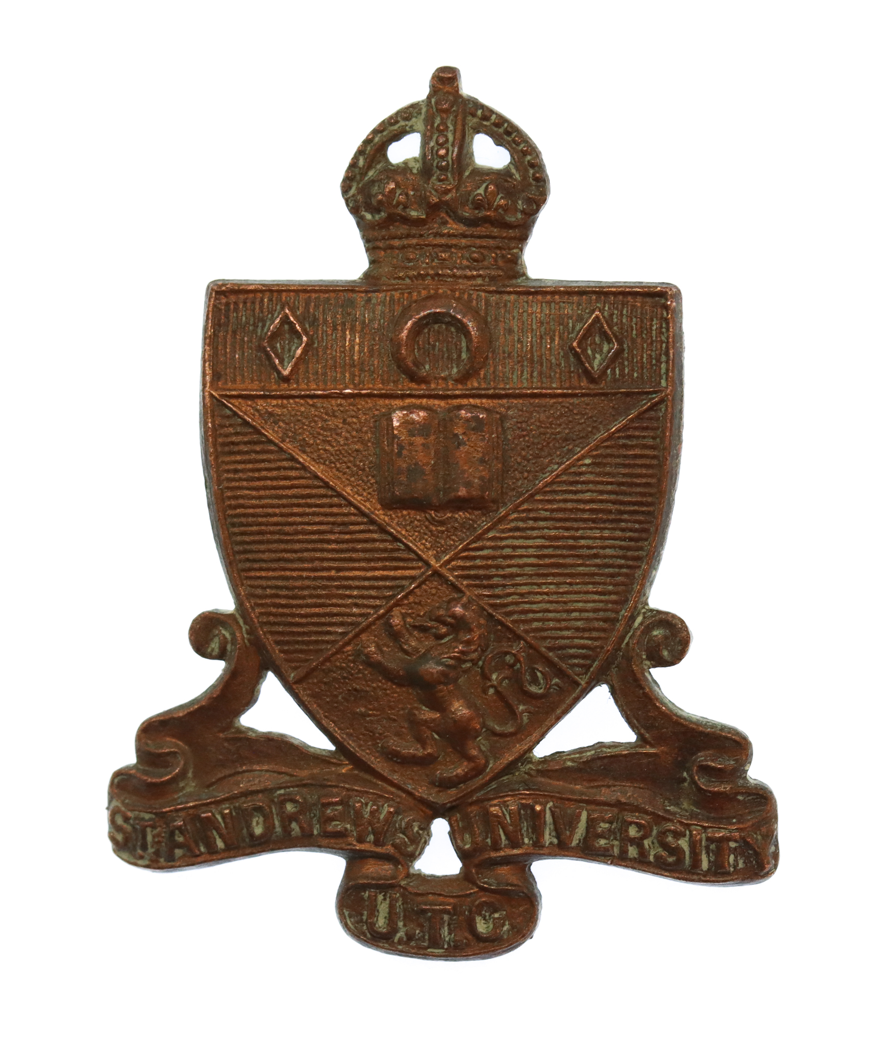 St. Andrew's University U.T.C. Cap Badge - King's Crown