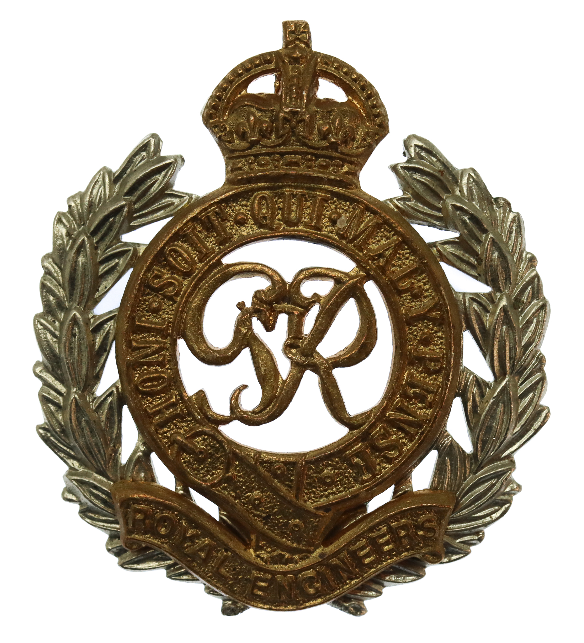 George VI Royal Engineers Bi-Metal Cap Badge