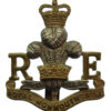 Royal Monmouthshire Royal Engineers Bi-Metal Cap Badge - Queen's Crown