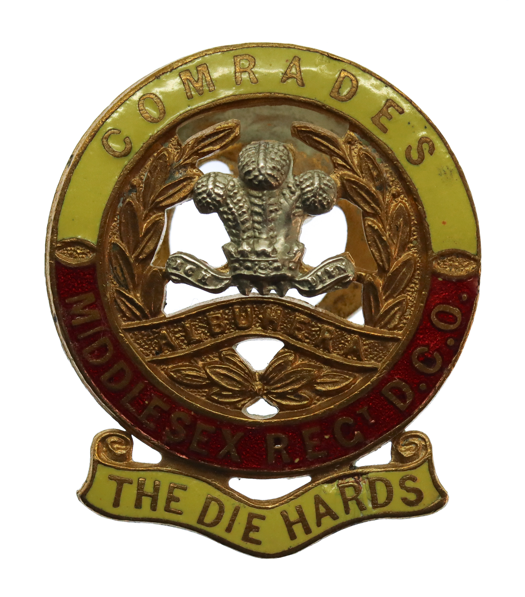 Middlesex Regiment Old Comrades Association Enamelled Lapel Badge 