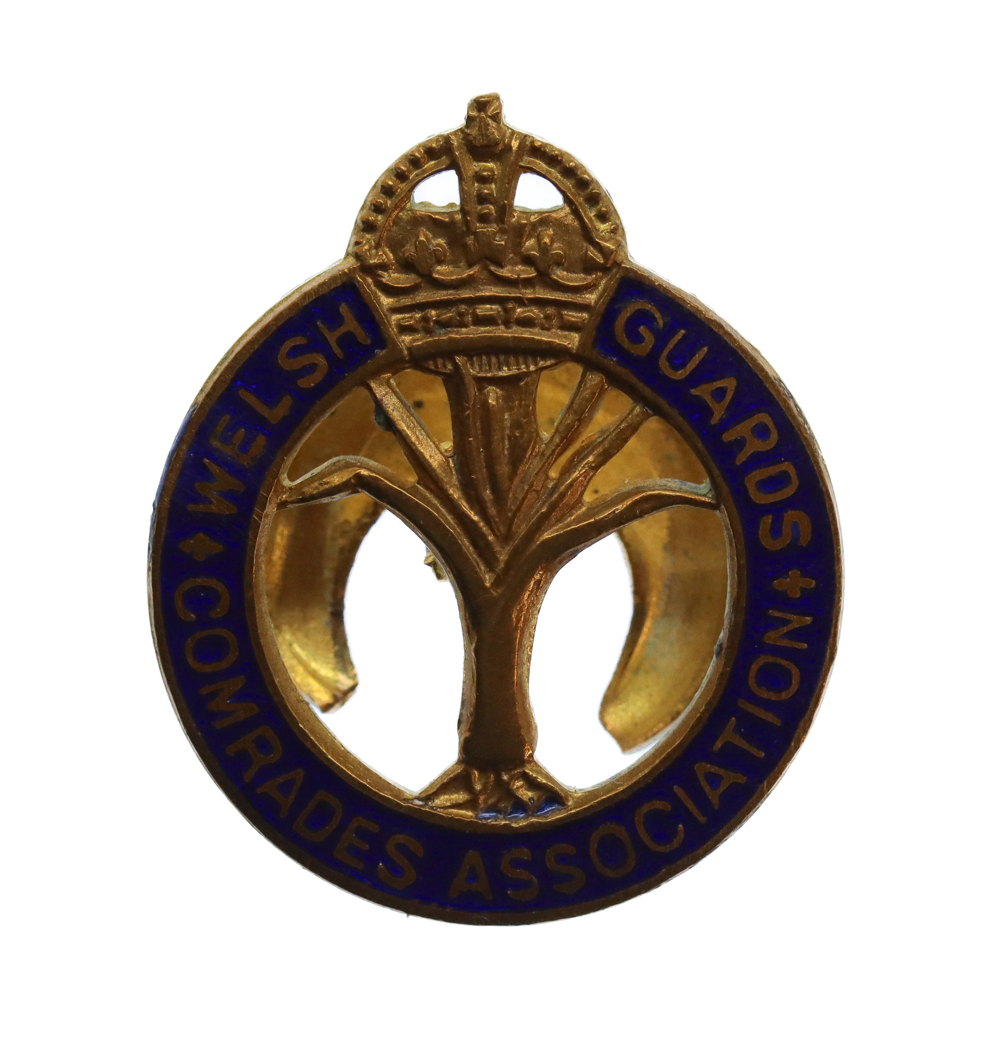 Welsh Guards Old Comrades Association Enamelled Lapel Badge - King's Crown