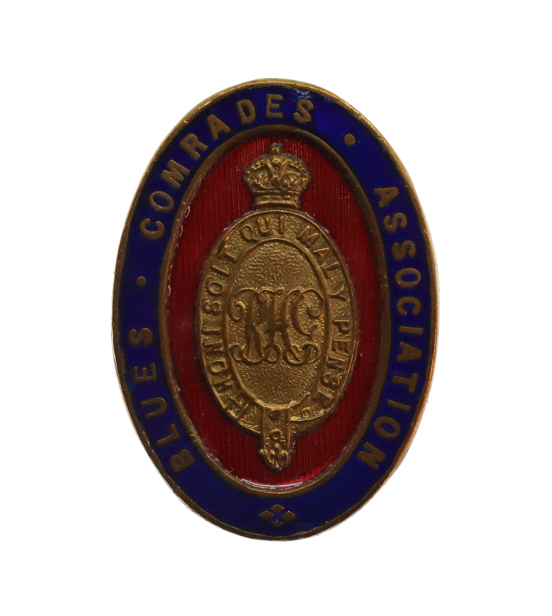 Royal Horse Guards Old Comrades Association Enamelled Lapel Badge - King's Crown