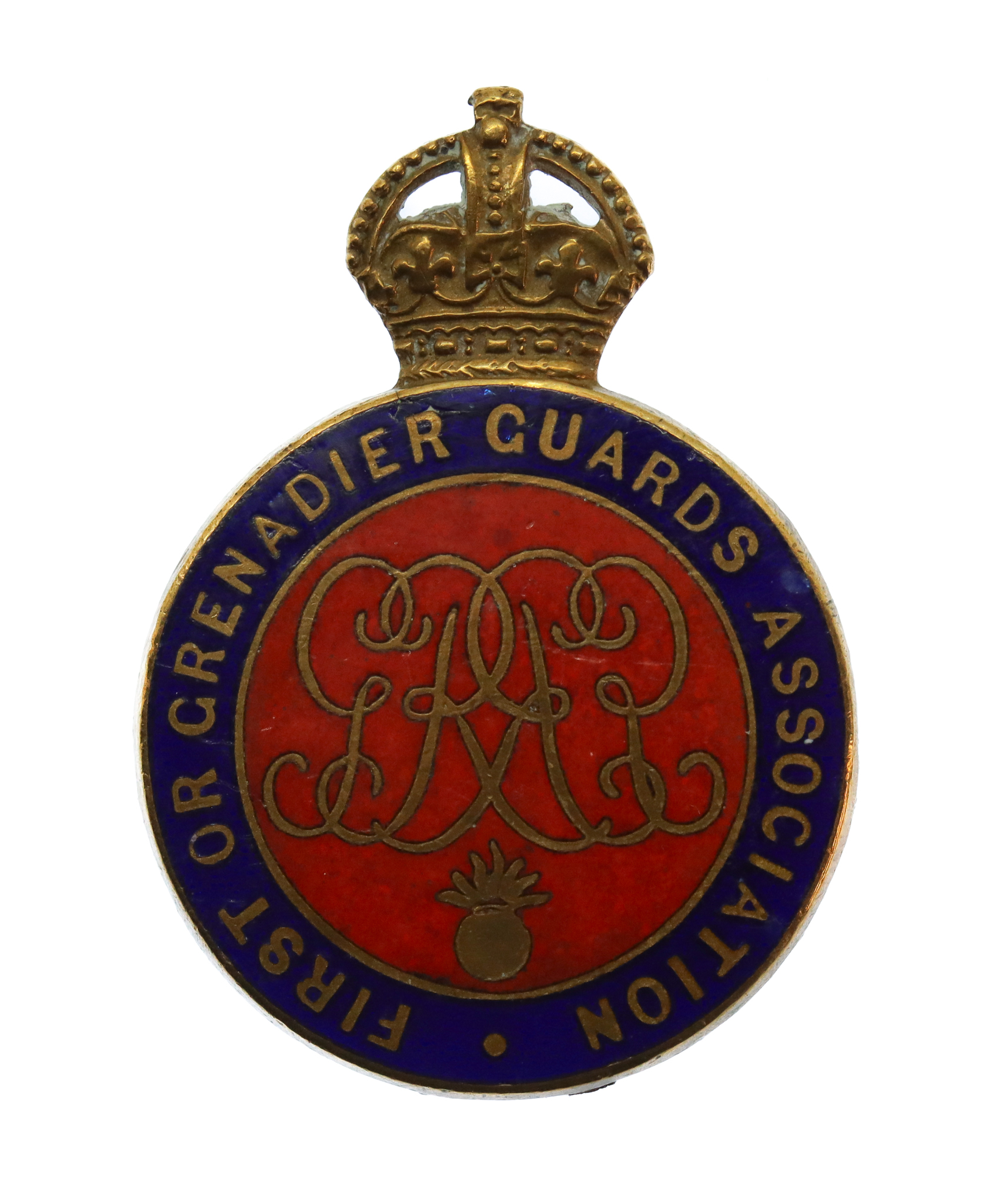 Grenadier Guards Old Comrades Association Enamelled Lapel Badge - King's Crown