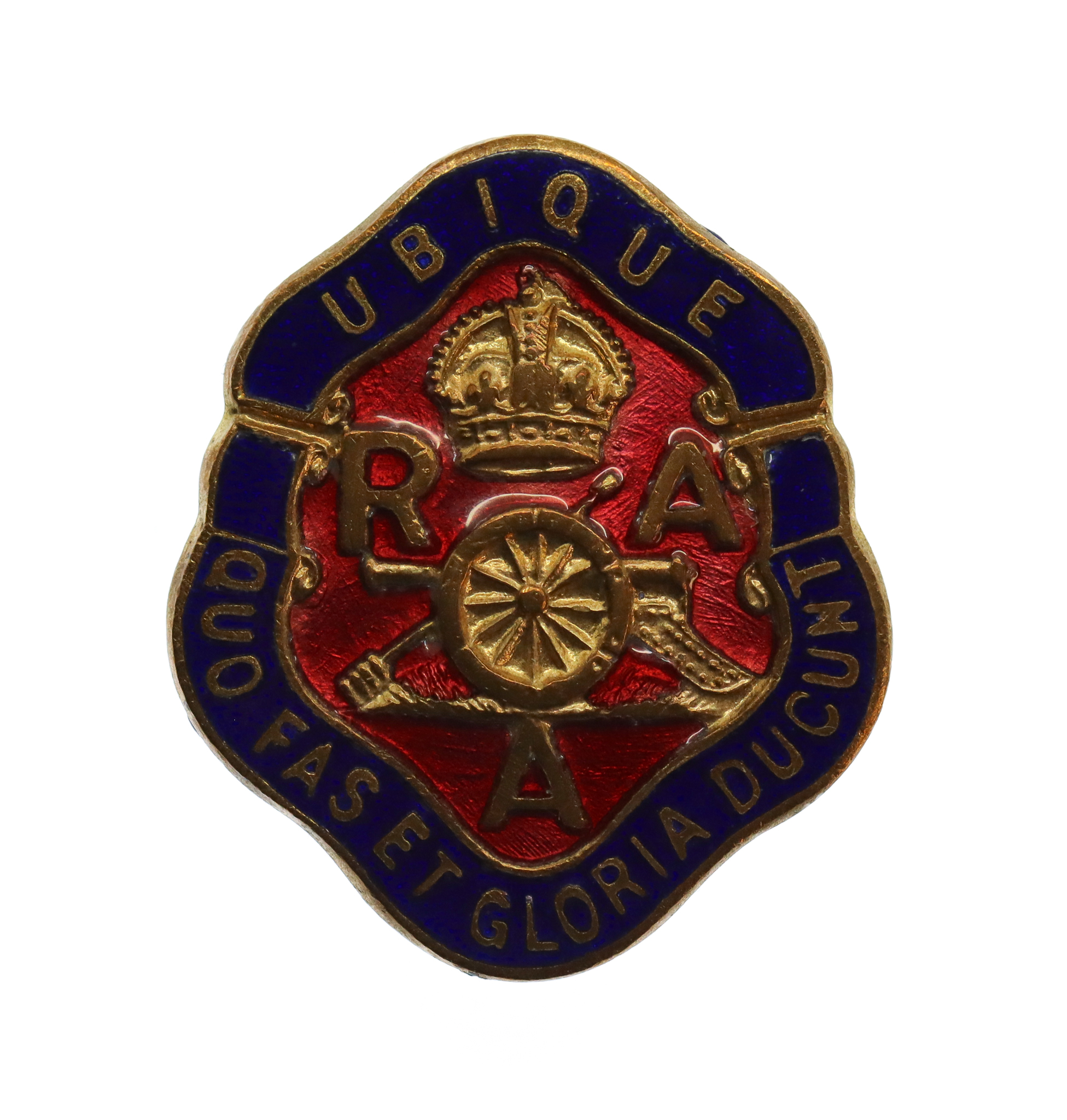 Royal Artillery Association Enamelled Lapel Badge - King's Crown