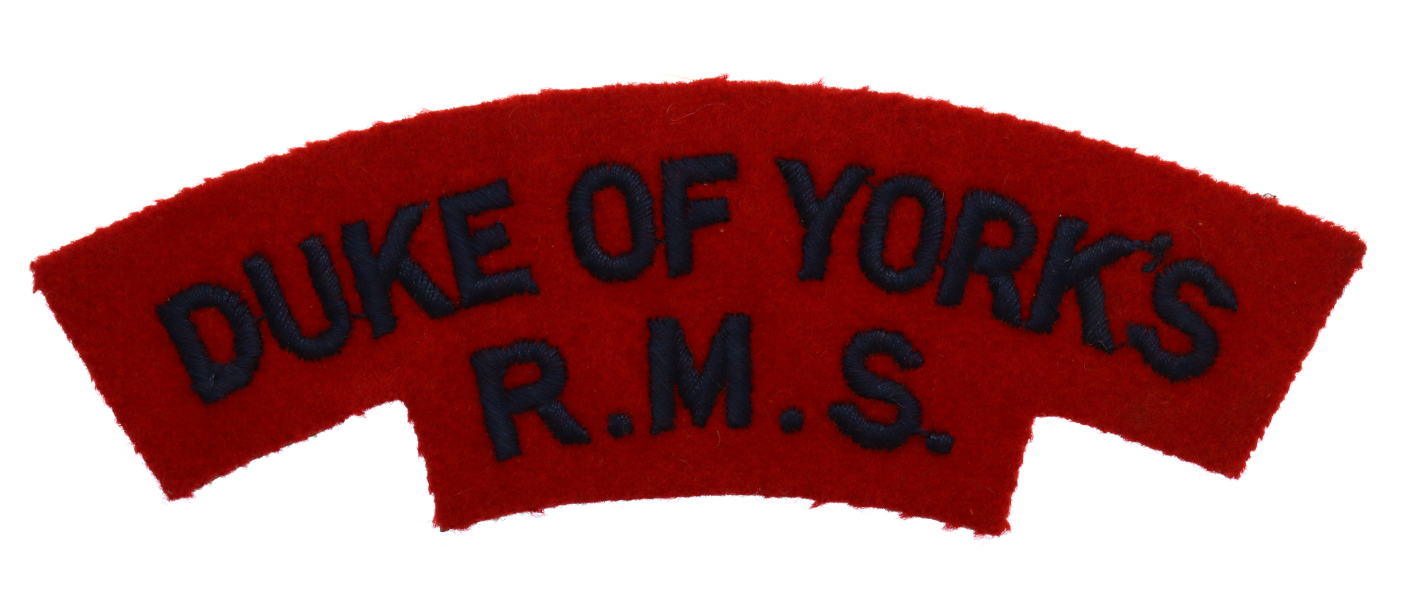 Duke of York's Royal Military School (DUKE OF YORK'S/R.M.S.) Cloth Shoulder Title
