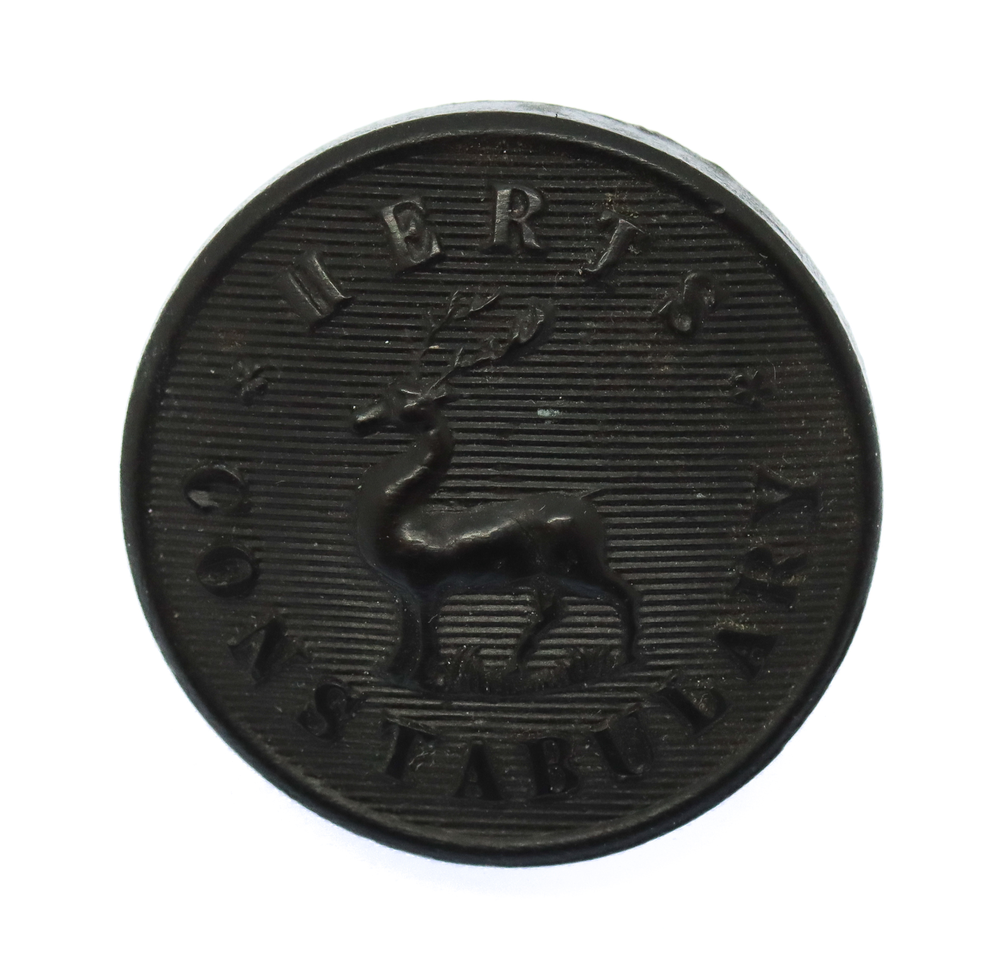 Hertfordshire Constabulary Black Police Button (25mm)
