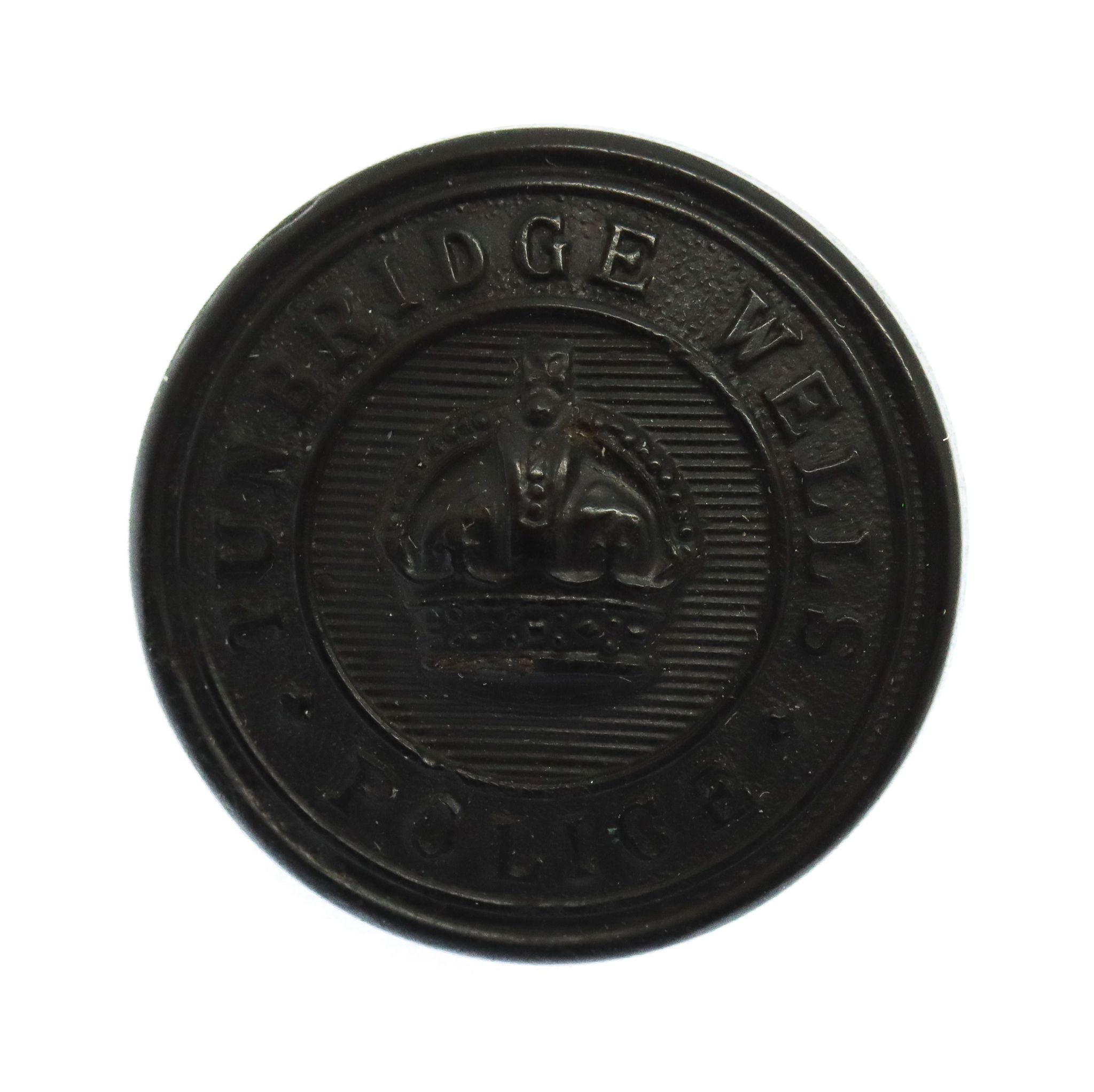 Tunbridge Wells Borough Police Black Button - King's Crown (25mm)