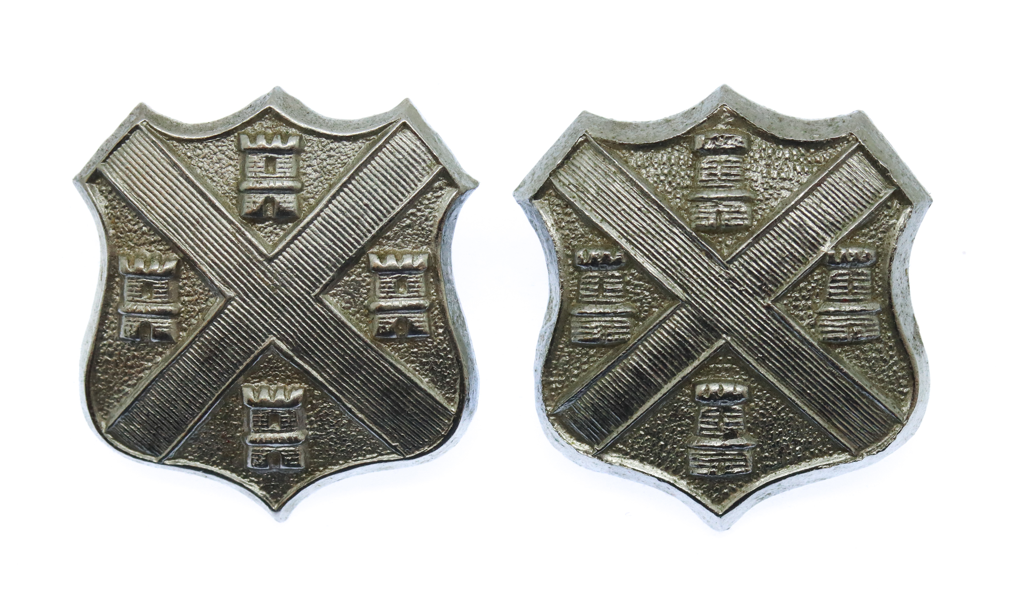 Pair of Plymouth City Police Collar Badges