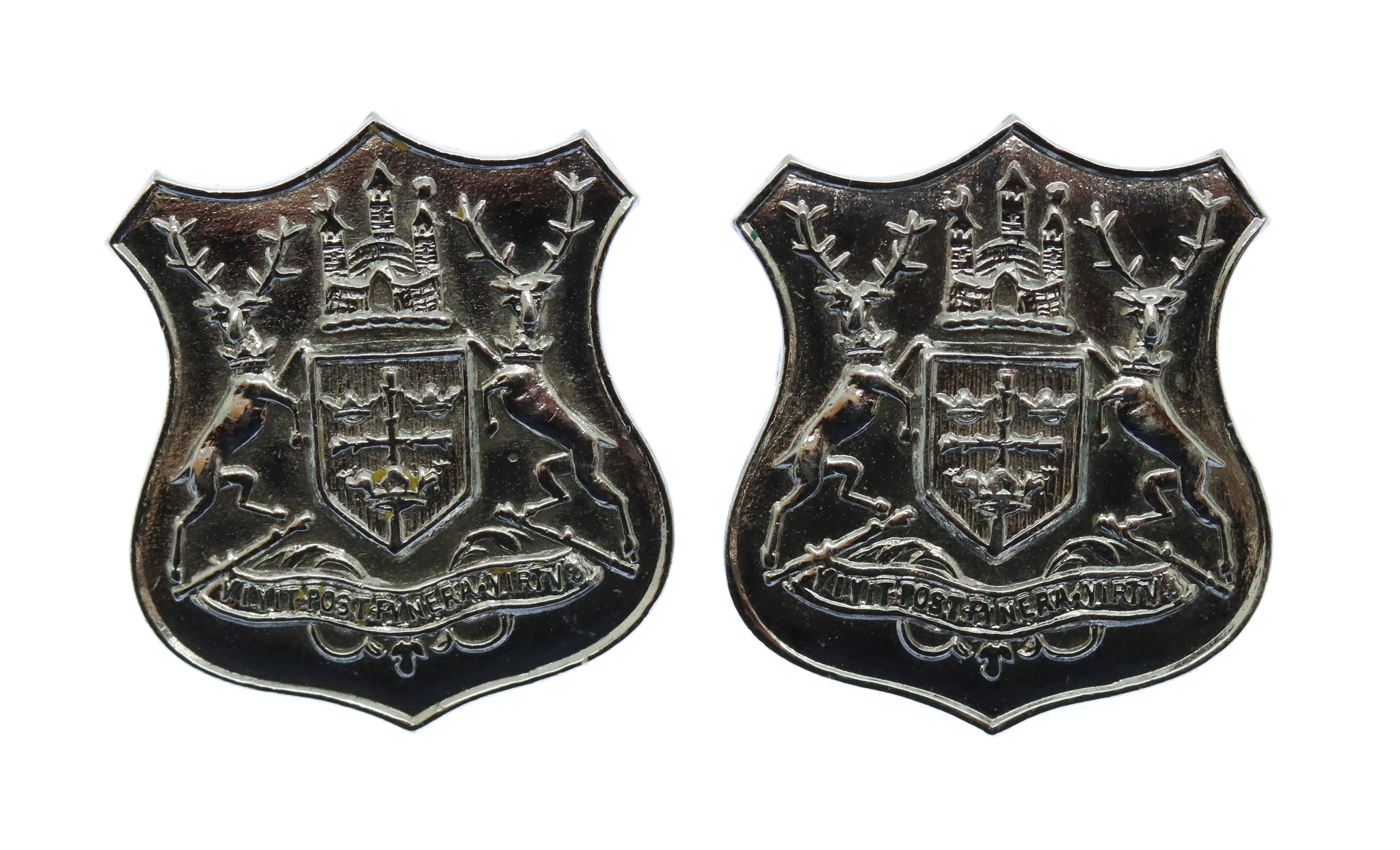 Pair of Nottingham City Police Collar Badges