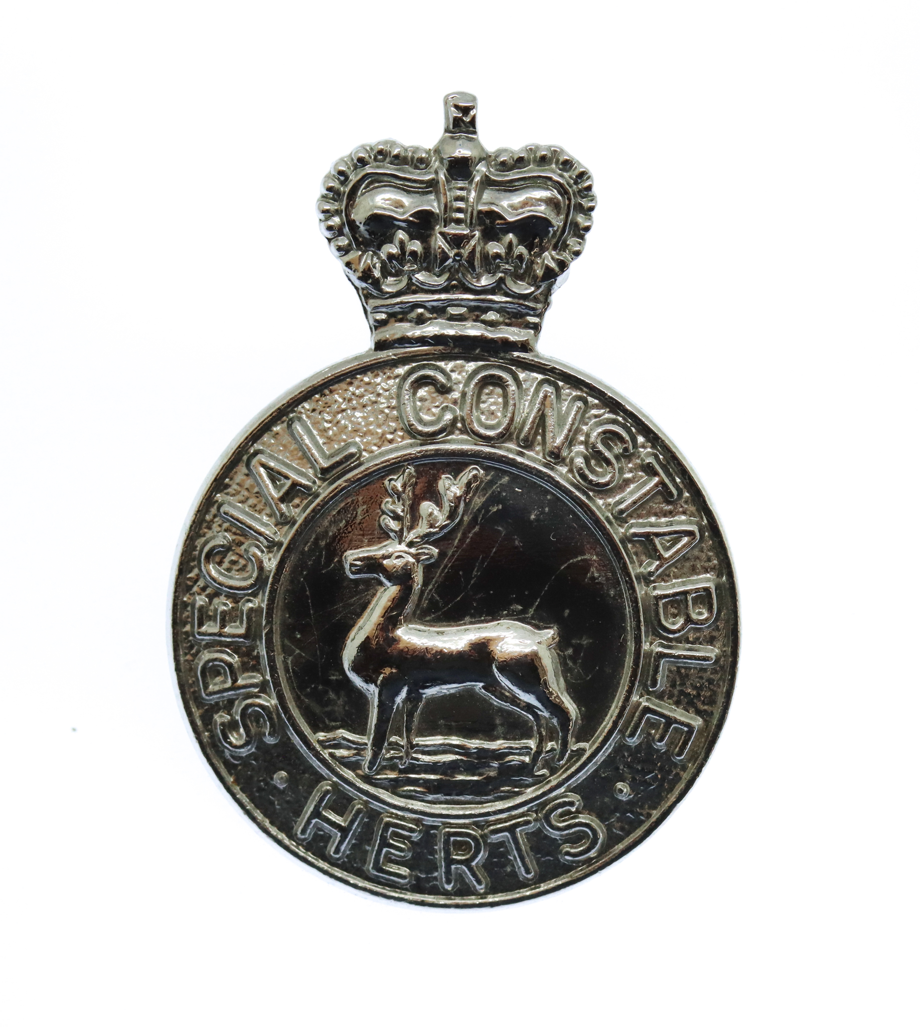 Hertfordshire Special Constabulary Herts Special Constable Cap Badge - Queen's Crown