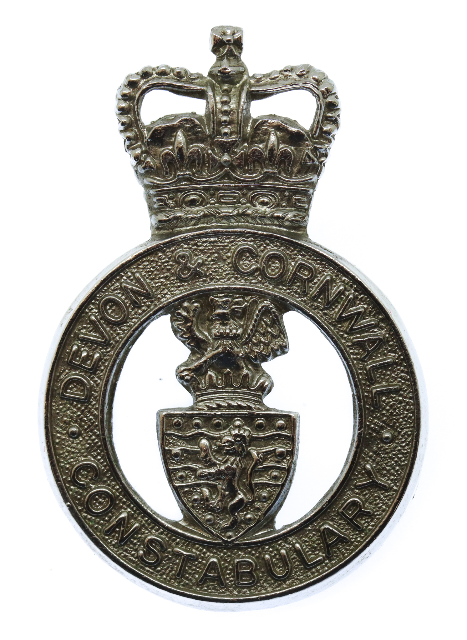 Devon & Cornwall Constabulary Cap Badge - Queen's Crown