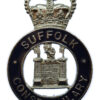 Suffolk Constabulary Enamelled Cap Badge - Queen's Crown