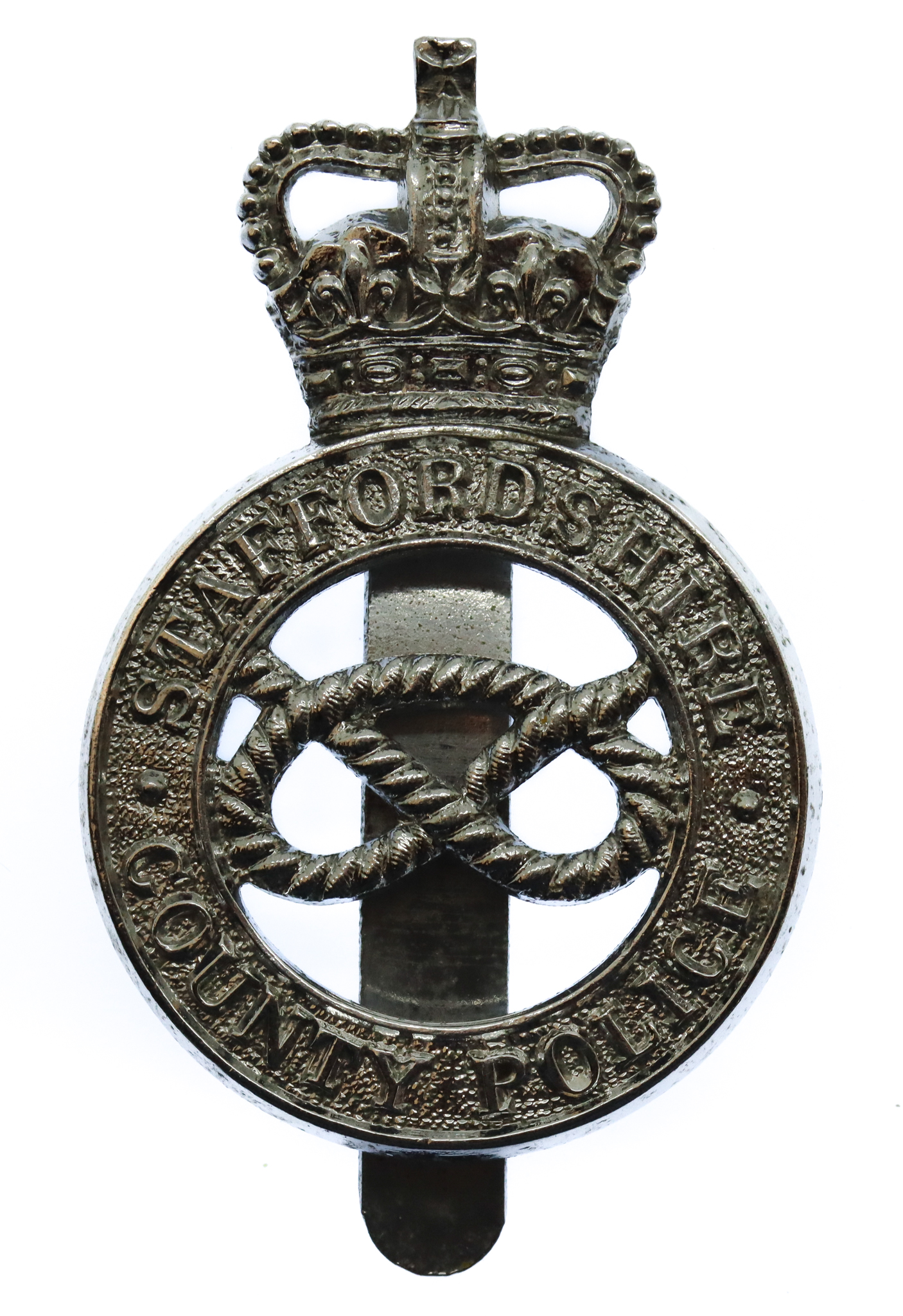 Staffordshire County Police Cap Badge - Queen's Crown