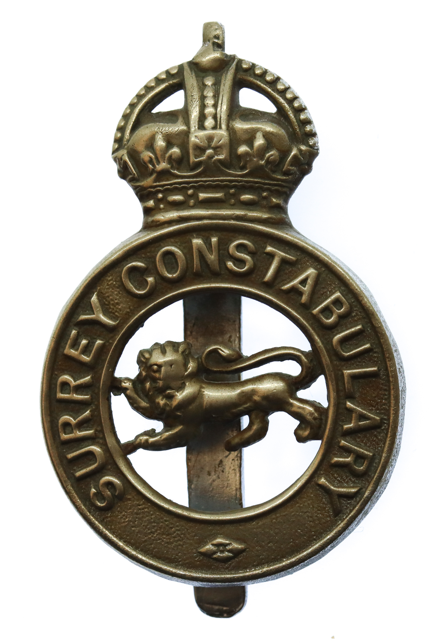 Surrey Constabulary Cap Badge - King's Crown