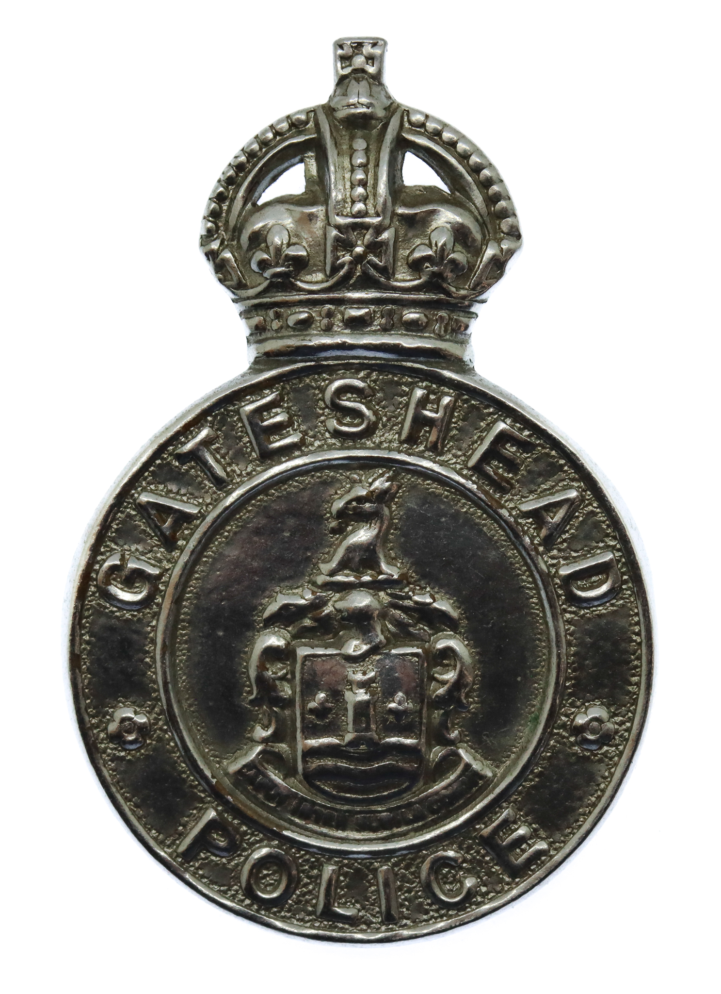 Gateshead Borough Police Cap Badge - King's Crown