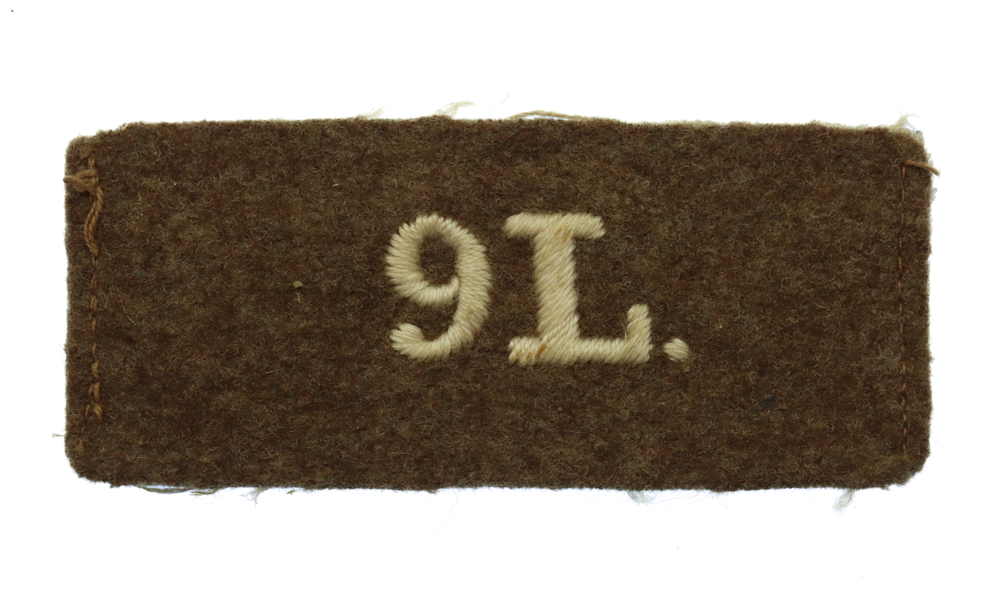 9th Lancers (9L) Cloth Slip On Shoulder Title