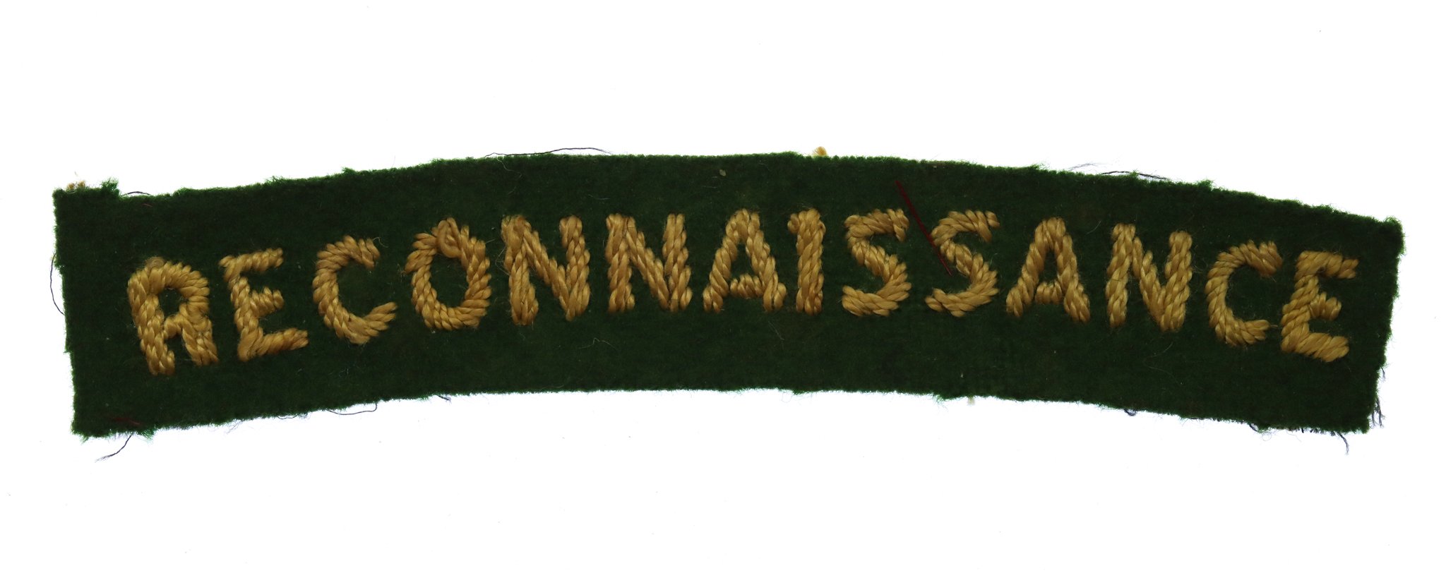 Reconnaissance Corps (RECONNAISSANCE) WW2 Cloth Shoulder Title
