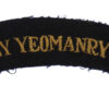 Surrey Yeomanry Queen Mary's Regiment (SURREY YEOMANRY Q.M.R.) Cloth Shoulder Title