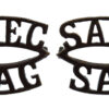 Pair of South African Engineer Corps (S.A.E.C./S.A.G.) Shoulder Titles