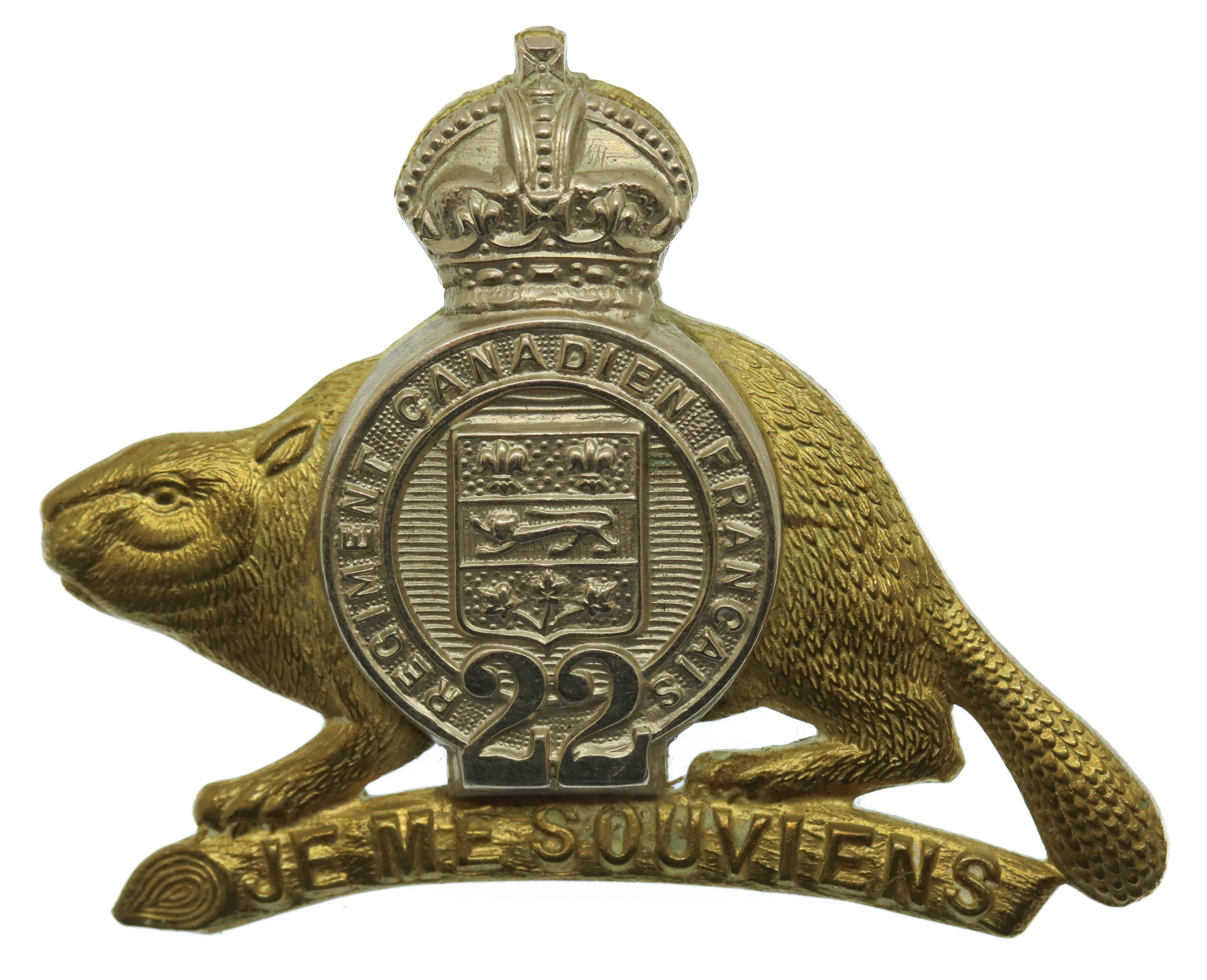 Canadian Royal 22nd Regiment Cap Badge - King's Crown