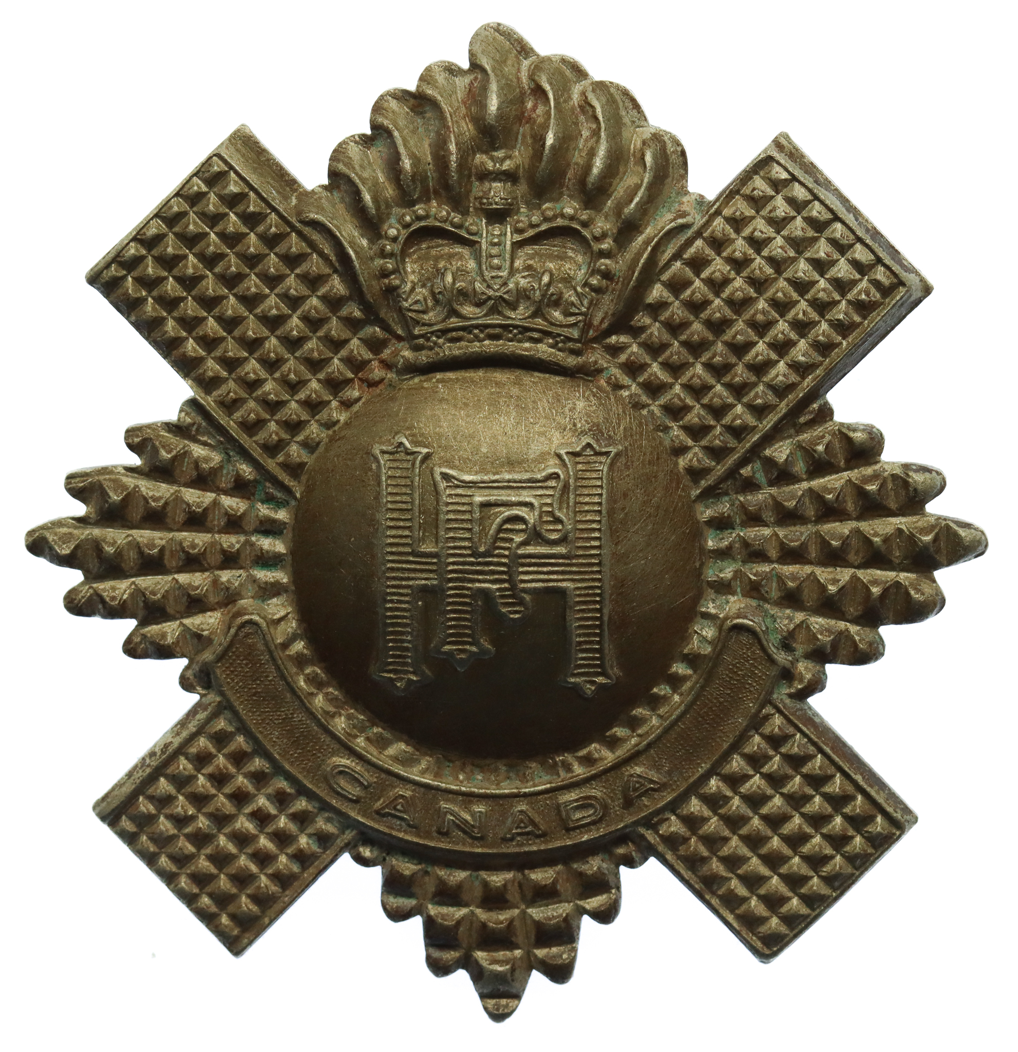 Canadian Highland Fusiliers of Canada Cap Badge - Queen's Crown