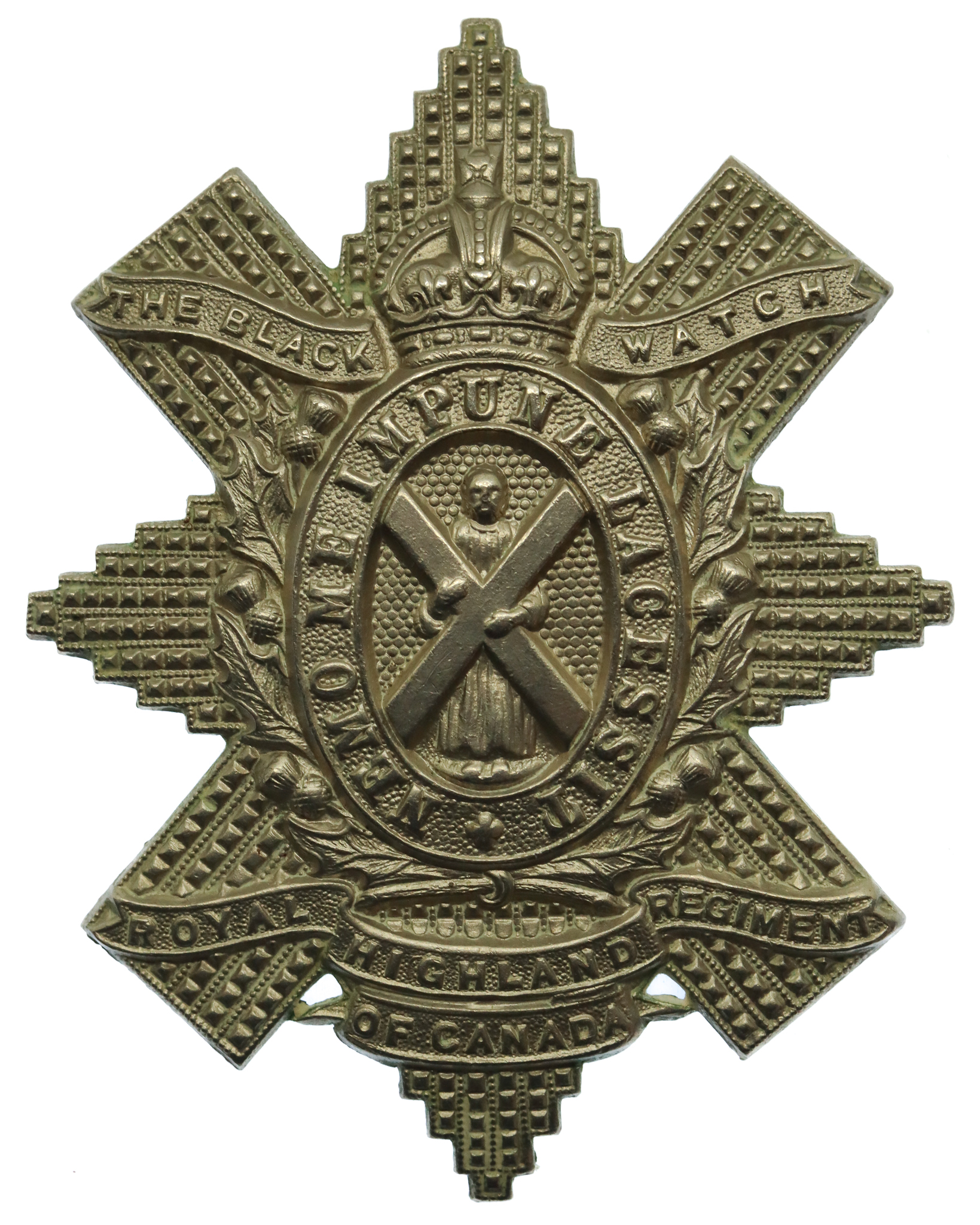 Canadian Black Watch (Royal Highland Regiment) of Canada Cap Badge - King's Crown