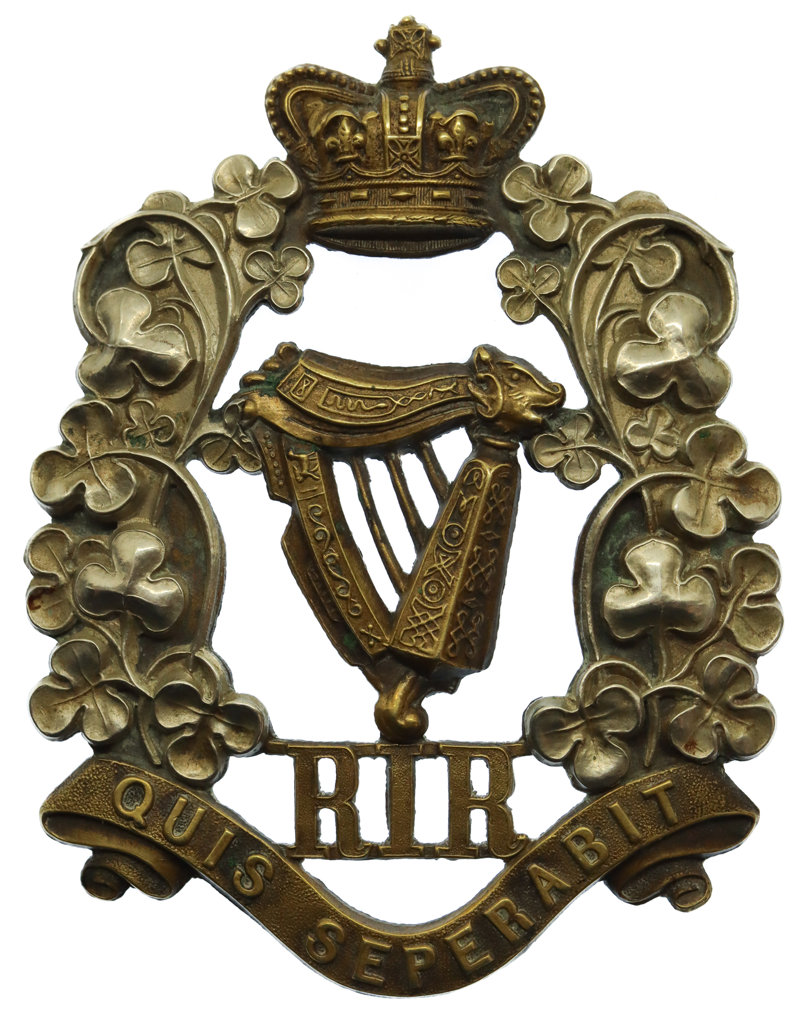 Rare Victorian Royal Irish Rifle Volunteers Pouch Belt Plate (c.1860)