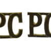 Pair of Pioneer Corps (P.C.) Shoulder Titles