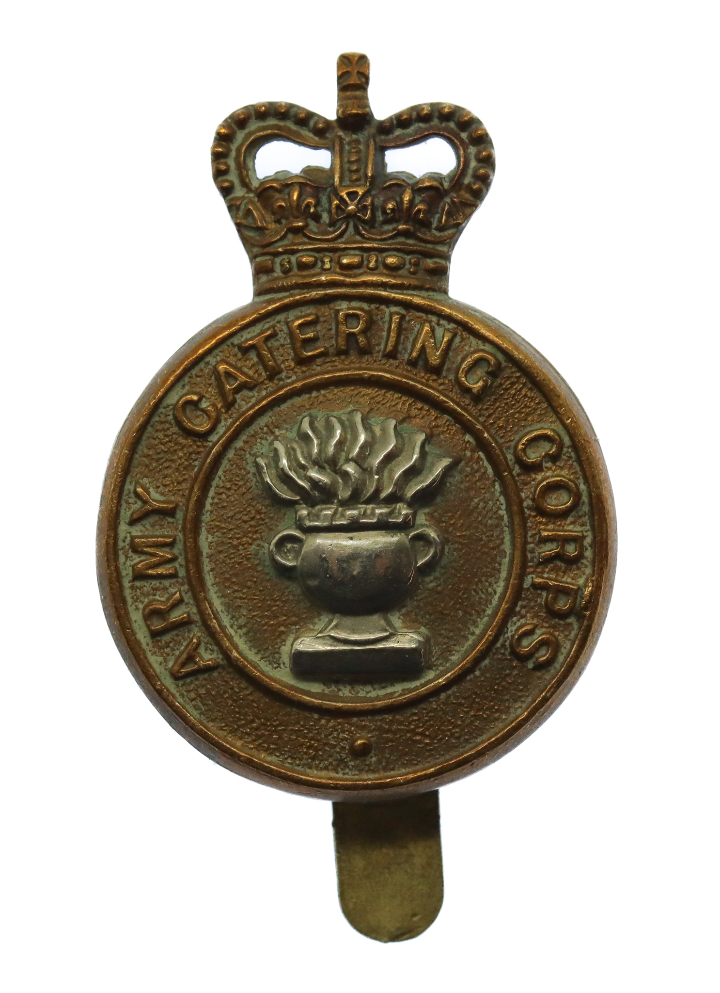 Army Catering Corps Bi-Metal Cap Badge - Queen's Crown