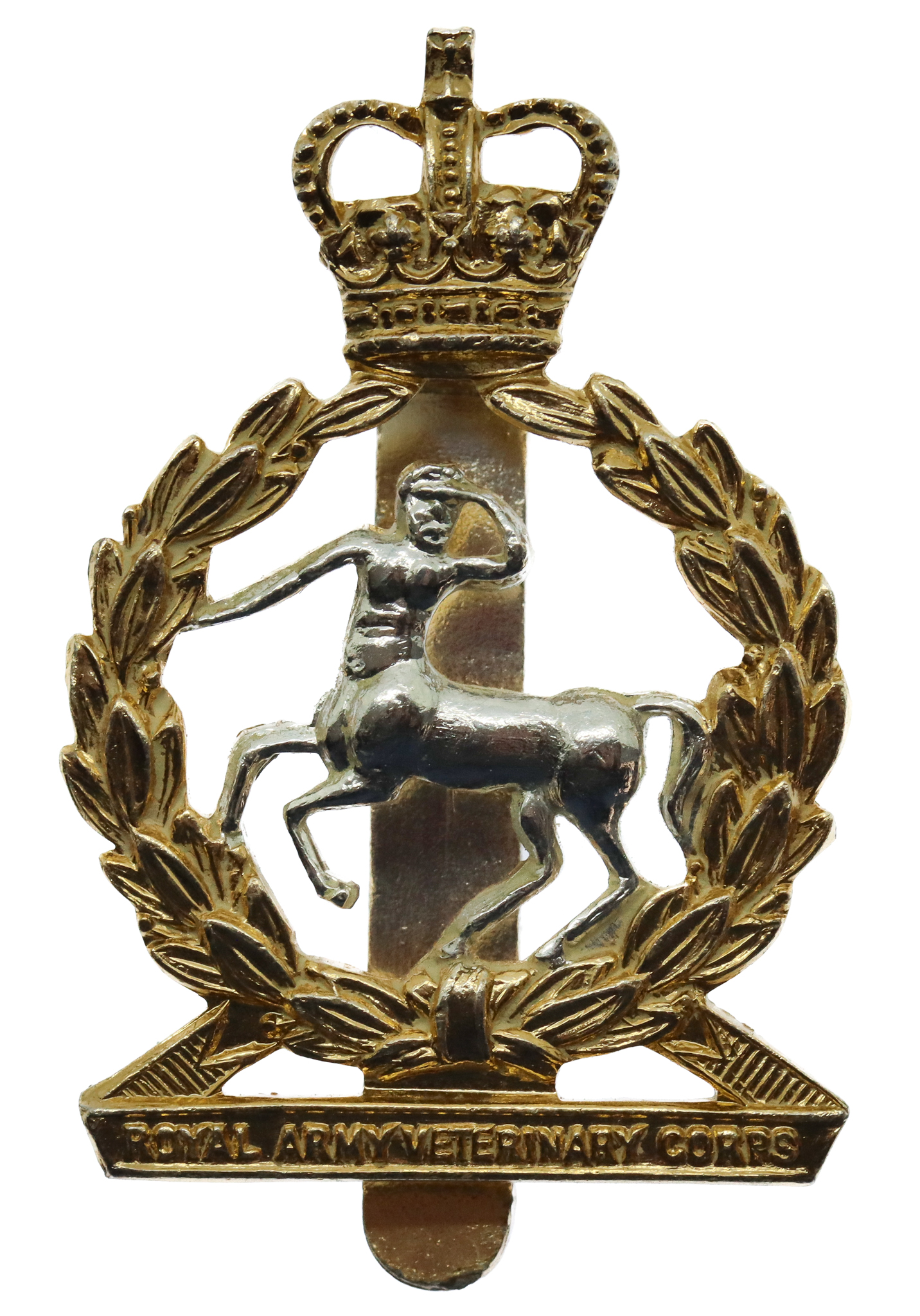Royal Army Veterinary Corps (R.A.V.C.) Anodised (Staybrite) Cap Badge
