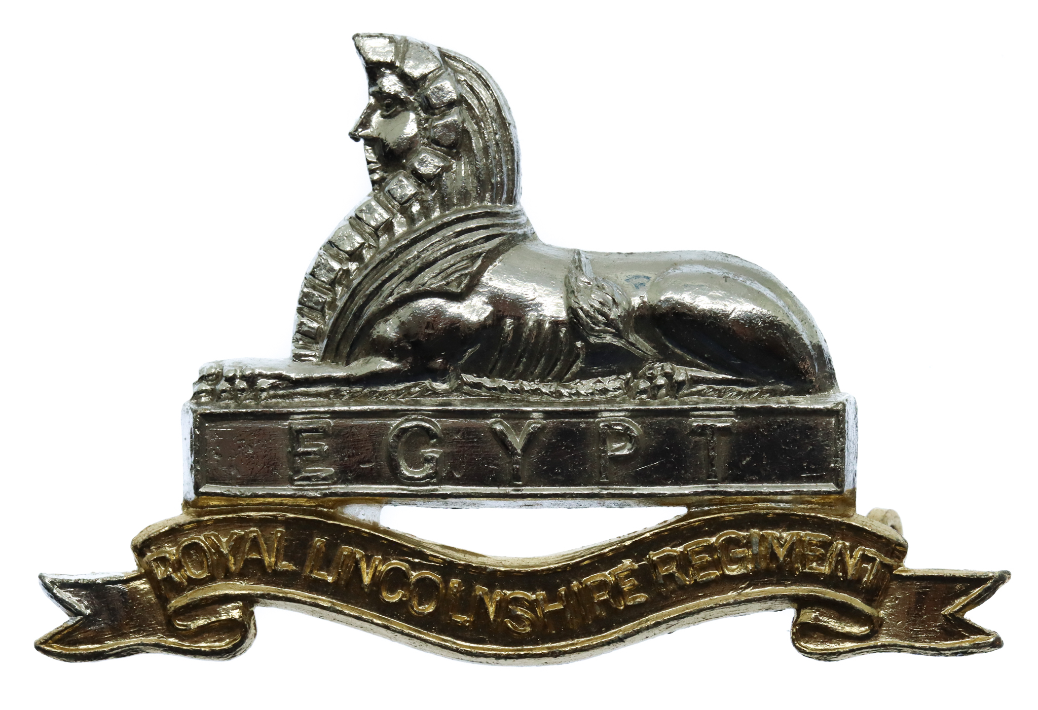 Royal Lincolnshire Regiment Anodised (Staybrite) Cap Badge