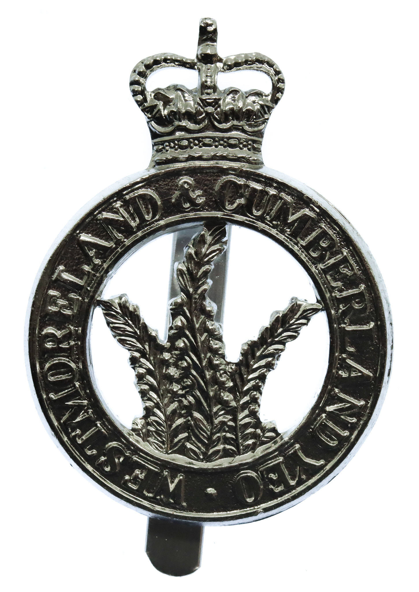 Westmoreland & Cumberland Yeomanry Anodised (Staybrite) Cap Badge