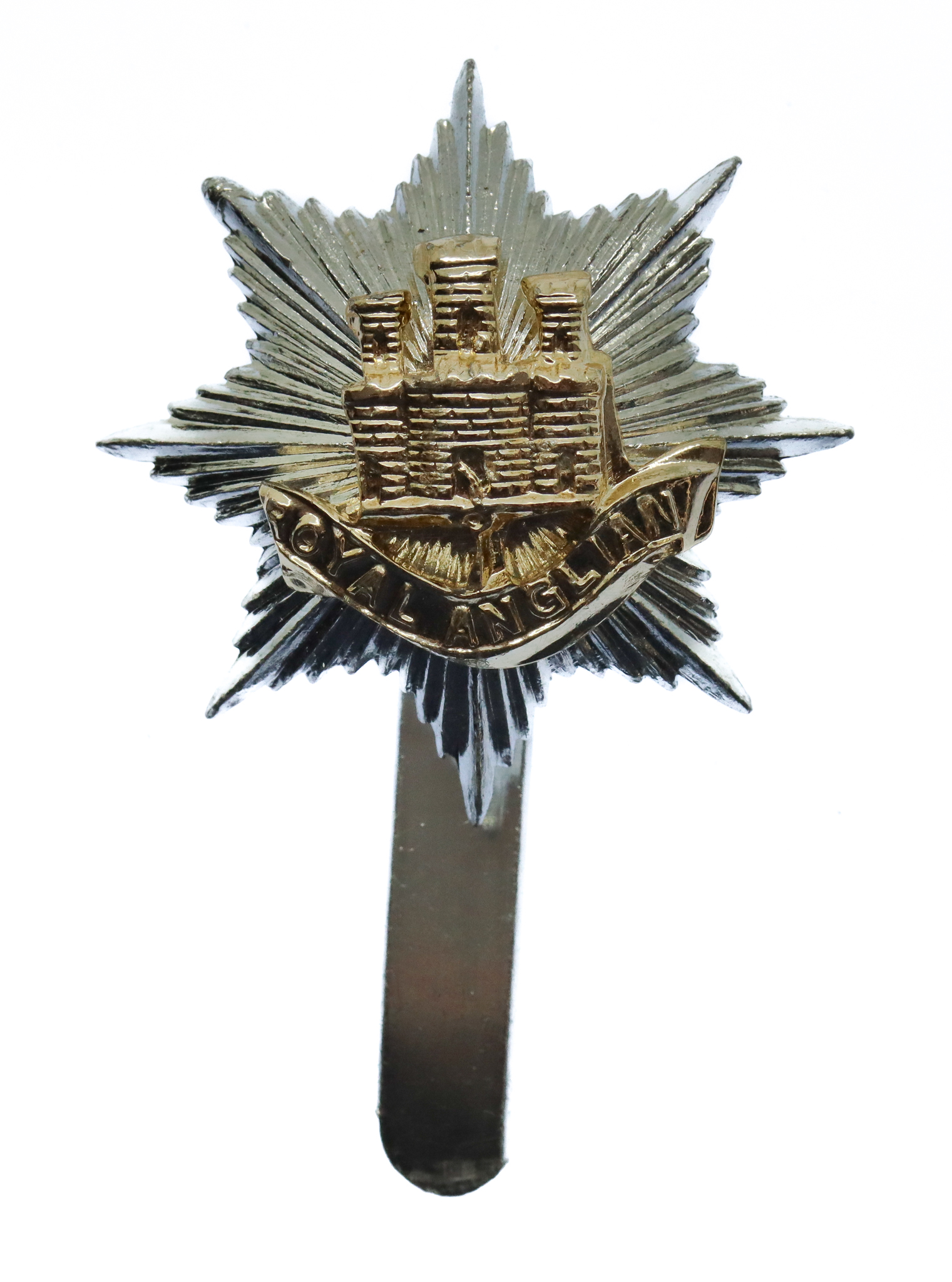 Royal Anglian Regiment Anodised (Staybrite) Cap Badge