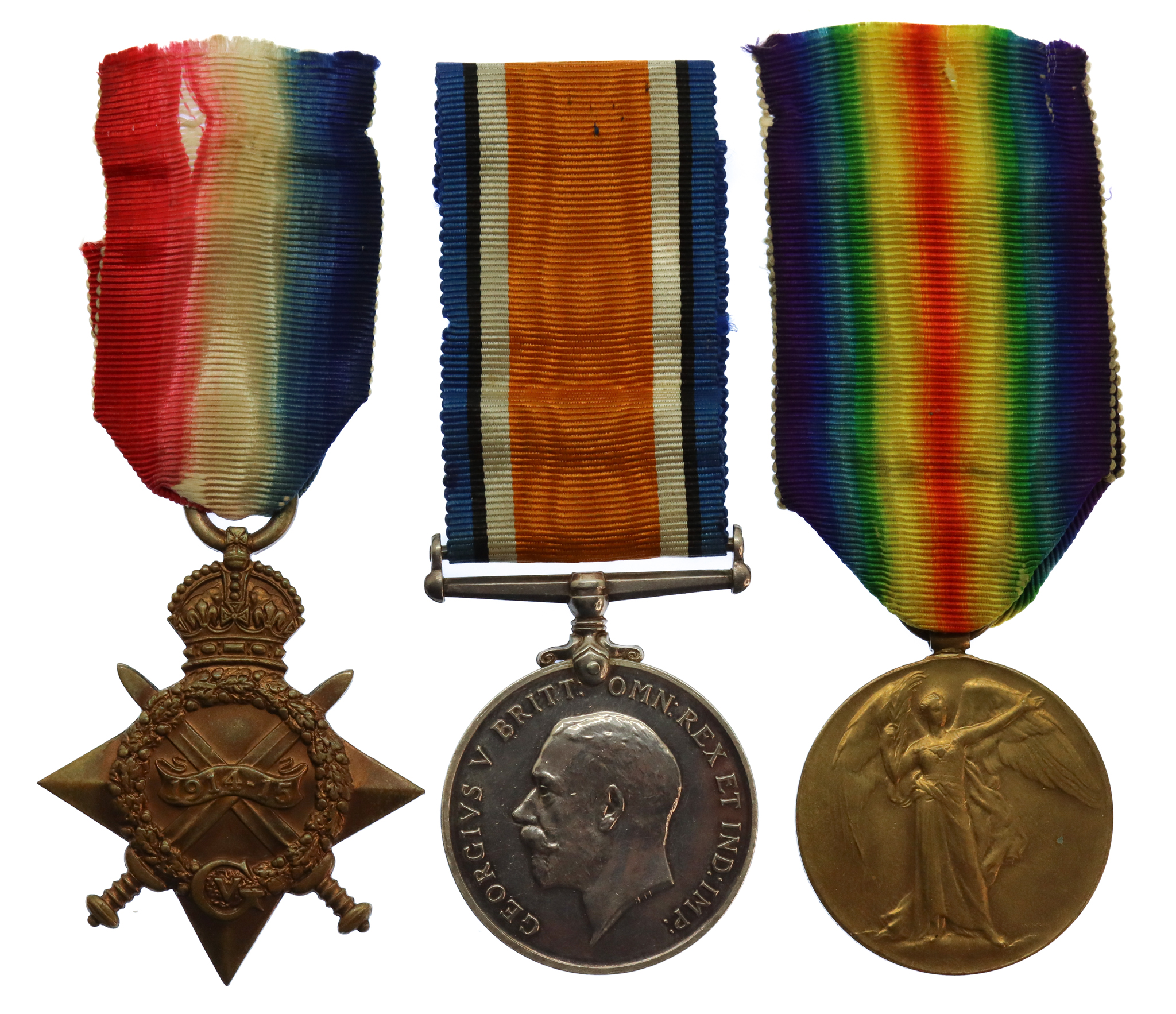 WW1 1914-15 Star Medal Trio - Cpl. P.C. Mountain, 10th Bn. West Yorkshire Regiment - Wounded 1/7/16 (Somme)