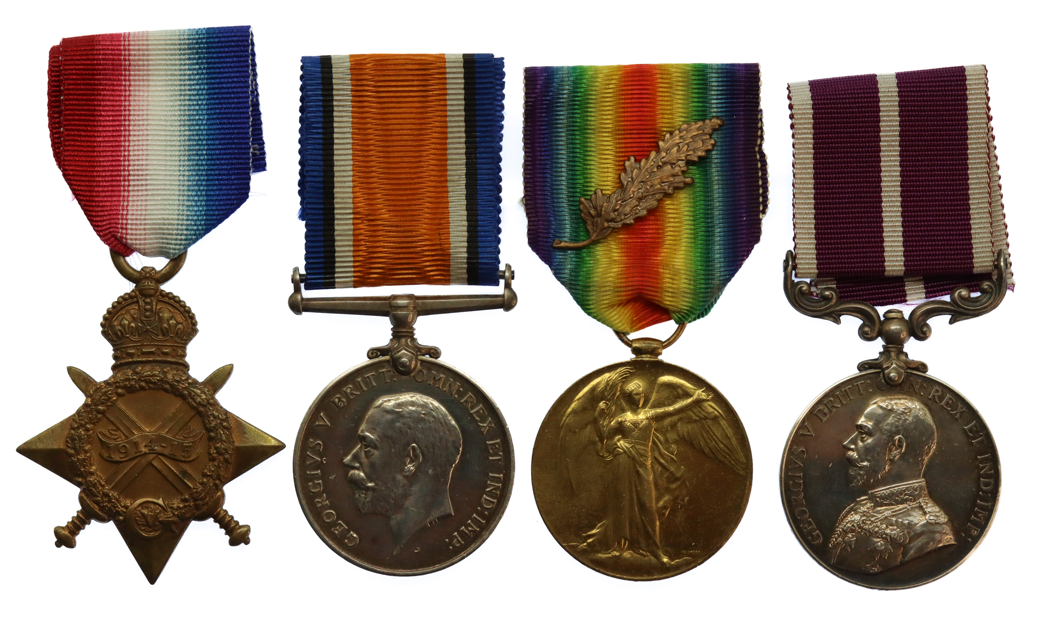 WW1 Mentioned in Despatches and Meritorious Service Medal Group of Four - Sgt. J.A. Paisley-Whyte, Royal Engineers