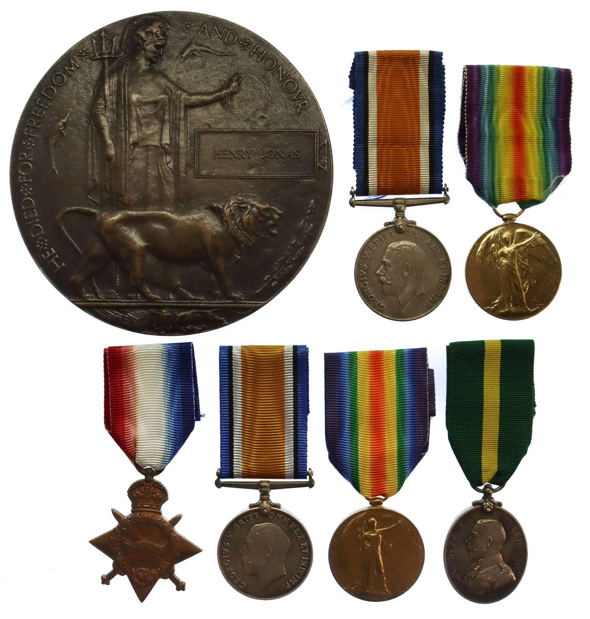 WW1 Family Medal Group to the Jonas Brothers