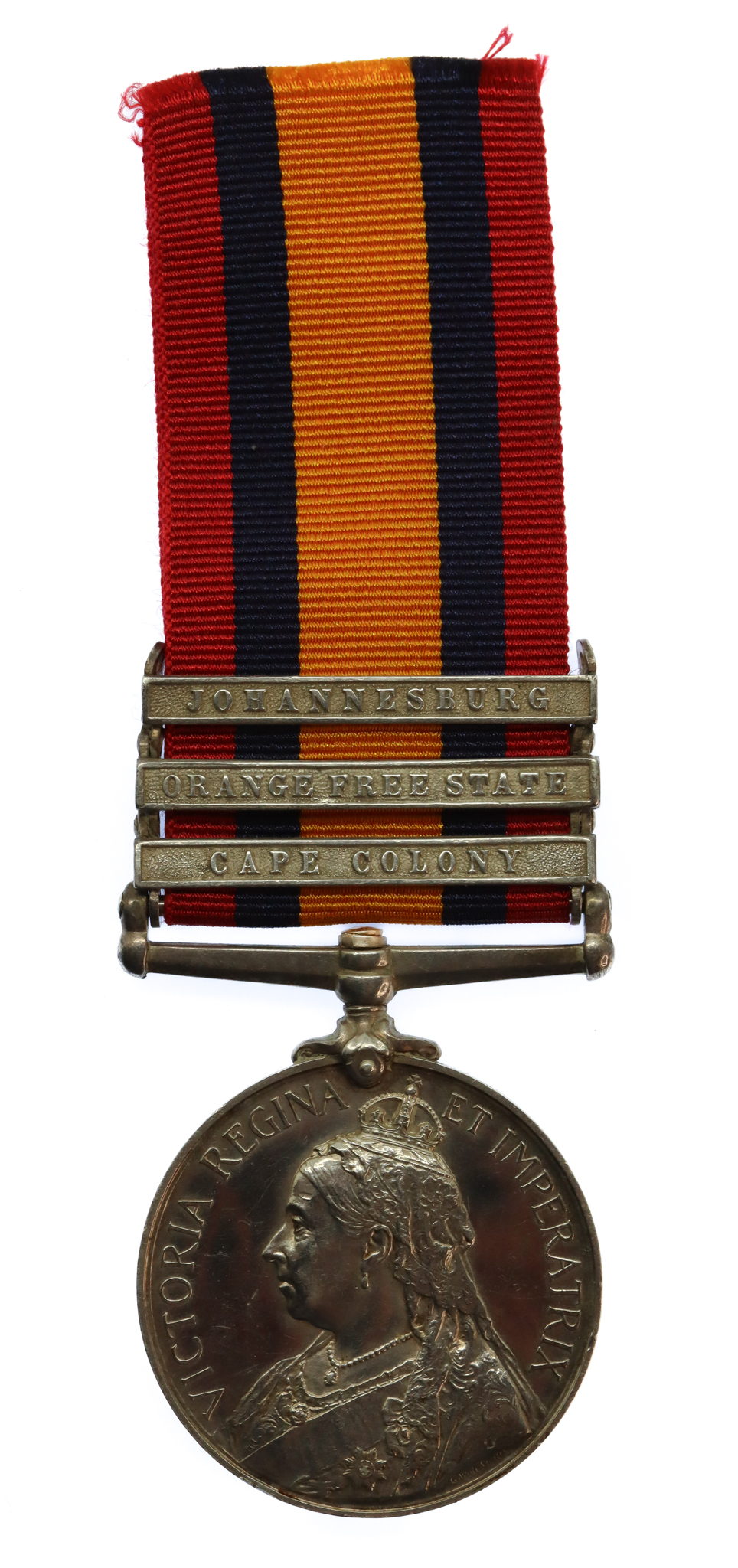 Queen's South Africa Medal (Clasps - Cape Colony, Orange Free State, Johannesburg) - Pte. G.C. Smith, 1st Bn. Oxfordshire Light Infantry